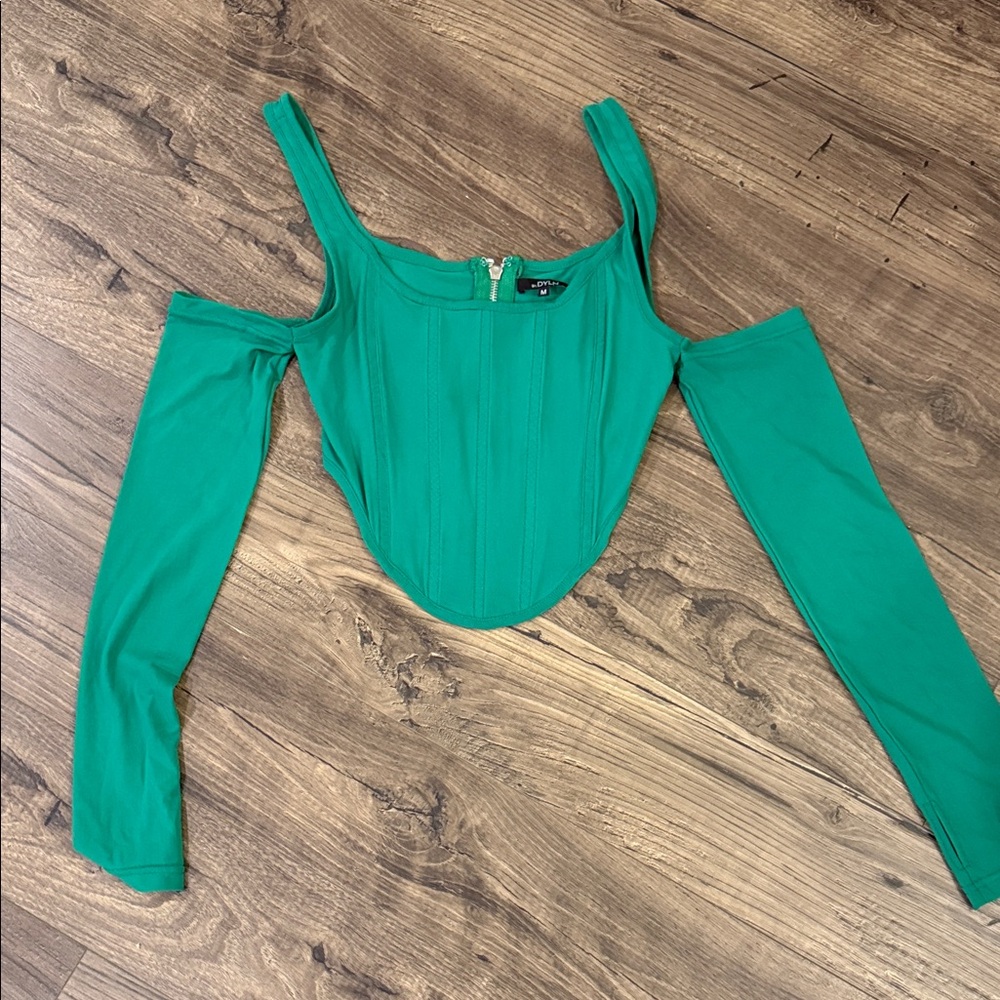 3/$8 By. DYLN Green Women's Top